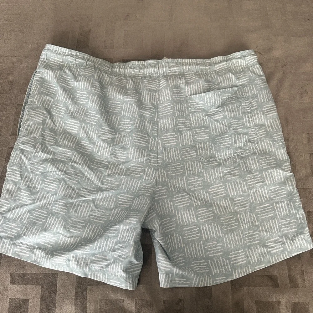 PacSun‎ Shorts Mens XL Blue Geometric Swim Trunks Mesh Lined Elastic Waist